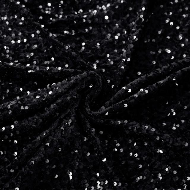 Rental store for DRAPE 10  X 54 , SEQUIN VELVET BLACK in Fairview Heights IL